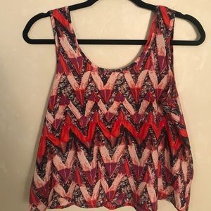 Multicolored, zig-zag  tank top